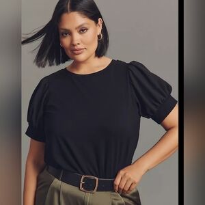 Eloquii Puff -Sleeve Tee from Anthropology